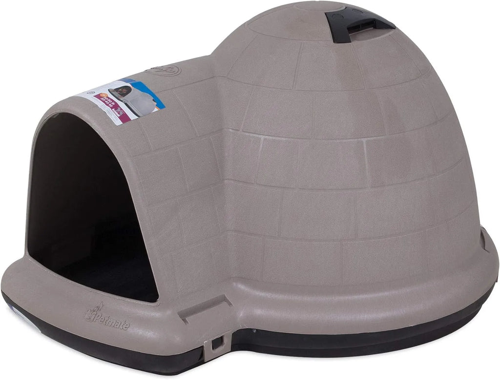Petmate Indigo Dog House (Igloo Dog House, Made in USA with 90% Recycled Materials, All Weather Protection Pet Shelter) for XL Dogs 90 to 125 pounds, Made in USA