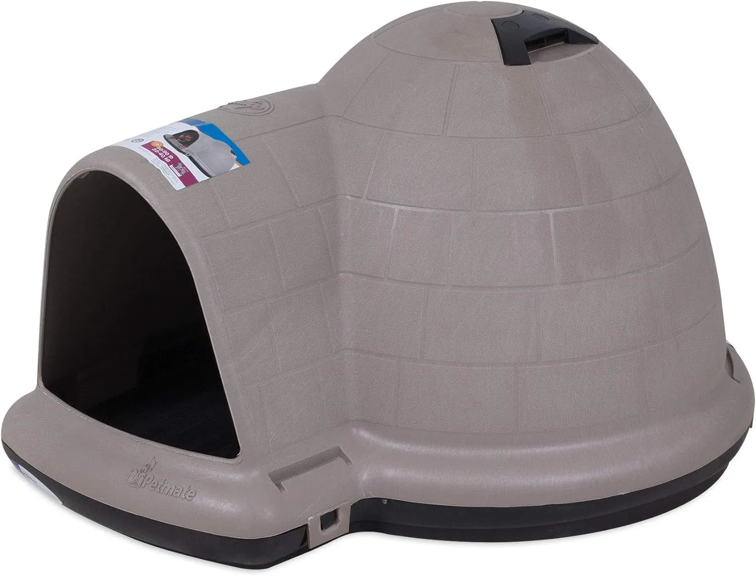 Petmate Indigo Dog House (Igloo Dog House, Made in USA with 90% Recycled Materials, All Weather Protection Pet Shelter) for XL Dogs 90 to 125 pounds, Made in USA