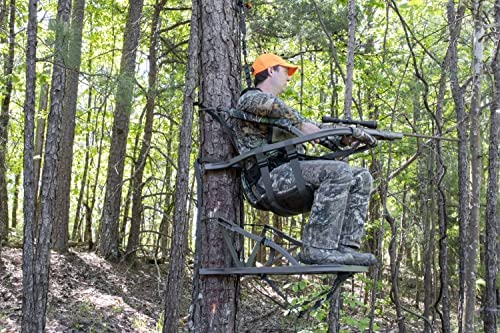 Summit Viper SD Climbing Treestand �� Lightweight Aluminum, Foam Padded Seat, 300 lbs Capacity, Includes Safety Harness
